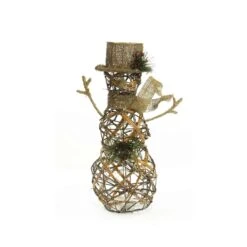 Alpine LED Warm White Rattan 18.3 In. Yard Decor