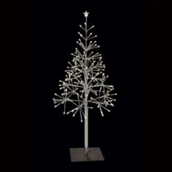 Holiday Bright Lights LED Warm White Lighted Shimmering Tree 42 In. Yard Decor