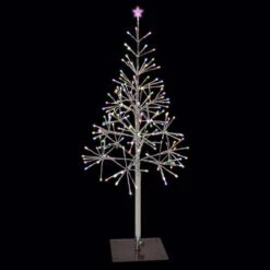 Celebrations Platinum LED Multi Shimmering Tree 4.5 Ft. Pathway Decor -Roman Shop be6c34de 45a7 4930 b901 fb8d36878c34