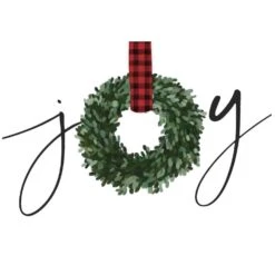 P Graham Dunn Multicolored Joy Ornate Plaque Table Decor 10 In.