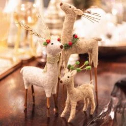 Karma Gifts Multicolored Gray Deer Ornament 4.25 In.