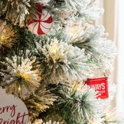 Glitzhome 9 Ft. Pencil LED 500 Ct Pine Artificial Christmas Tree -Roman Shop cc35fbd7 d331 459e bbdc c5a6ba683cea