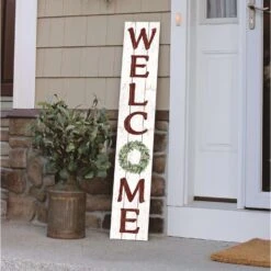 My Word! Holly Wreath Wecome 46.5 In. Porch Sign -Roman Shop cf70493f f483 439a 94da cbea56566f4d