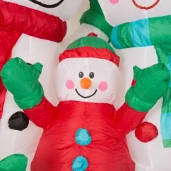 Glitzhome Snowman Family Decor 94.49 In. Inflatable -Roman Shop d3db5e6f 9e08 4944 a6ee cf56e5e83e35