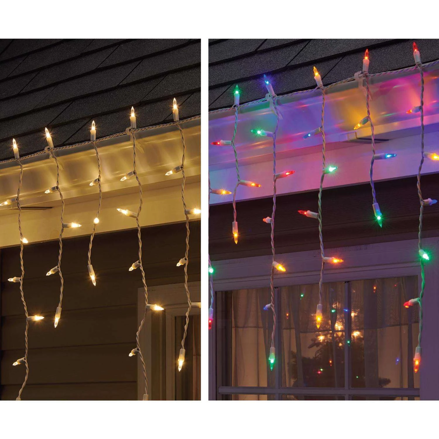 Celebrations Gold LED Mini Multicolored/Warm White 100 Ct Icicle Christmas Lights 8.5 Ft. 4 Celebrations Gold LED Mini Multicolored/Warm White 100 Ct Icicle Christmas Lights 8.5 Ft. - Image 2