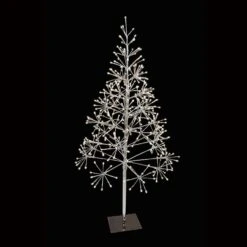 Holiday Bright Lights LED Warm White Lighted Shimmering Tree 54 In. Yard Decor