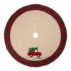 Glitzhome Multicolored Red Truck Christmas Tree Skirt 0.25 In. -Roman Shop d9ecaf85 faba 41f3 9732 6361b364933f
