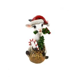 Touch Of Nature Multicolored Holiday Goat Figurine 7.5 In.