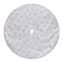 Dyno White Textured Line Metallic Burst Tree Skirt 48 In.