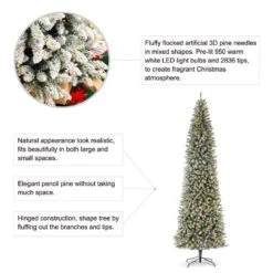 Glitzhome 11 Ft. Pencil LED 950 Ct Fir Artificial Christmas Tree -Roman Shop f2d8ed6f 3c29 43b4 b639 4e17f61ffc2d