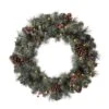 Glitzhome 24 In. D Incandescent Prelit Warm White Glittered Pine Cone Wreath -Roman Shop f3a0a87b 09ef 4153 9986 771a94e1c948